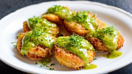 Green tomatoes fried in cheese breadcrumbs until crisp, served with hot Remoulade sauce.