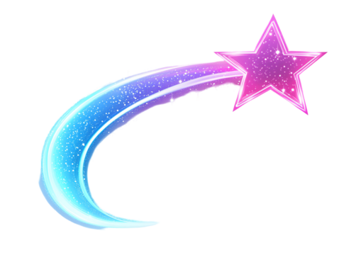 Isolated Star Comet with Blue and Pink Trail