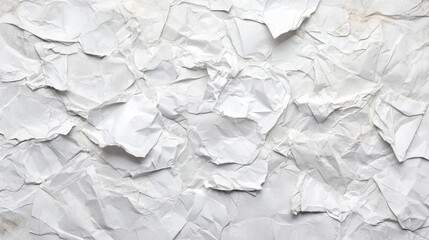 Obraz premium Crumpled white paper background. 