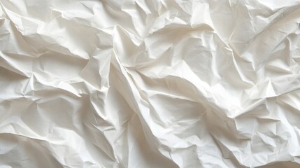 Obraz premium Crumpled white paper background. 
