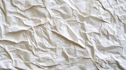 Obraz premium Crumpled white paper background. 