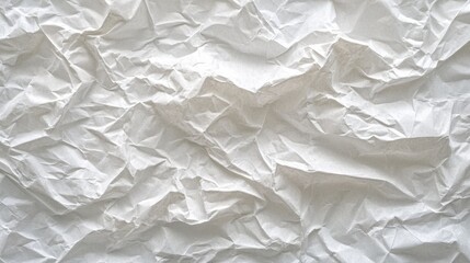Obraz premium Crumpled white paper background. 
