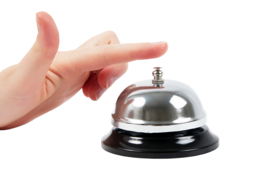 Silver bell isolated close up