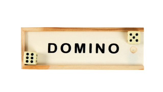 Domino box close up