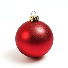 red christmas ball isolated on white background