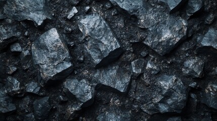 Fototapeta premium Dark Grey Rough Rock Surface Texture