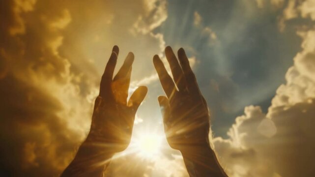 Christian concept background. fighting and victory for god.