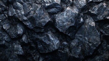 Dark Grey Rock Face Texture Background