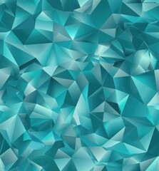 Fototapeta premium Modern teal blue low poly triangular abstract background for design and packaging