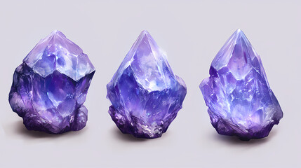 Tanzanite blue gems. Celestine. Illustration