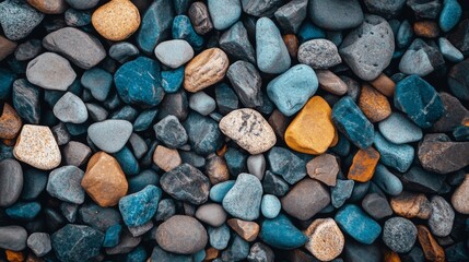 A Collection Of Smooth Colorful Stones
