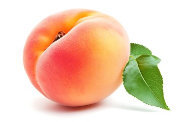 peach isolated on white background 