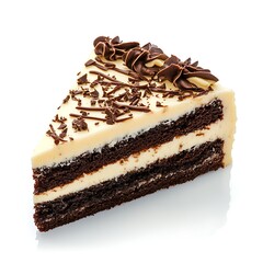 cake slice isolated on white background 