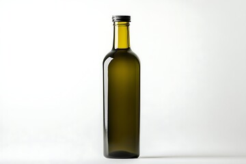 olive oil bottle isolated on white background 