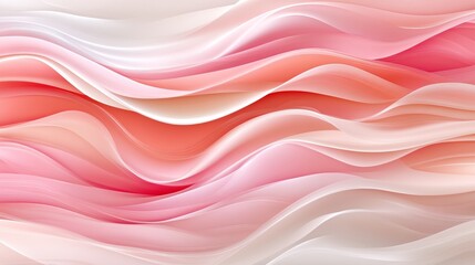 Obraz premium Luxury Fluid Marble Texture, Pink, Coral, Cream Swirls, Smooth Elegant Color Flow Background