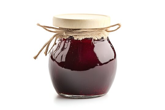 jam jar isolated on white background 