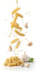 Naklejka premium Perfect Pasta: Versatile, Delicious, and Visual Highlights for Stunning Food Photography