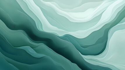 Obraz premium Oceanic landscape featuring soft blues and greens with subtle rippling effects in a serene and peaceful environment, depth, movement, gradient. Rippling. Illustration
