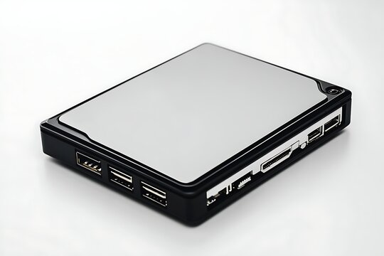 external hard drive isolated on white background 