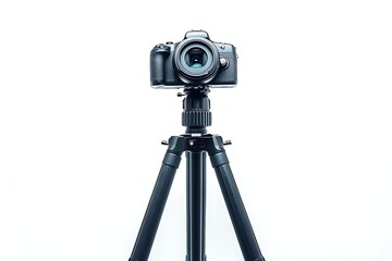 camera tripod isolated on white background 