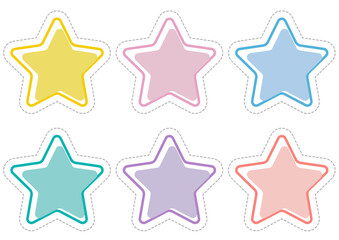 星■星形のメッセージカードセット