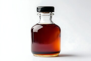 cough syrup bottle isolated on white background 