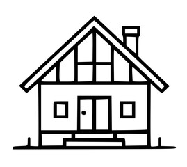 house sketch illustration