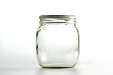 jam jar isolated on white background 