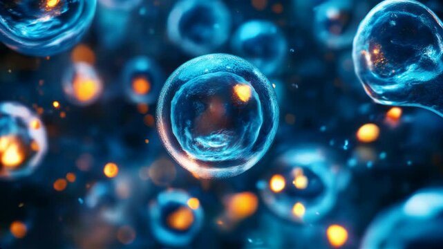 Embryonic stem cell, abstract medical illustration, Repairing damaged cells by reducing inflammation and modulating the immune system. Stem cell therapy