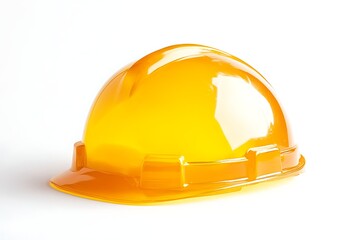 yellow hard hat isolated on white background 