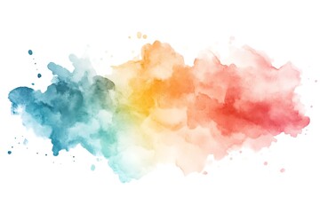 palette of watercolors isolated on white background 