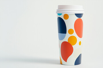 Obraz premium modern coffee packaging with bold abstract design on white 