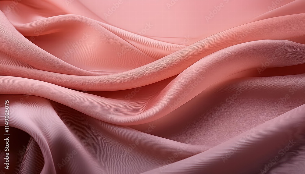 Poster soft pink background with flowing fabric design a serene and elegant visual experience for your crea