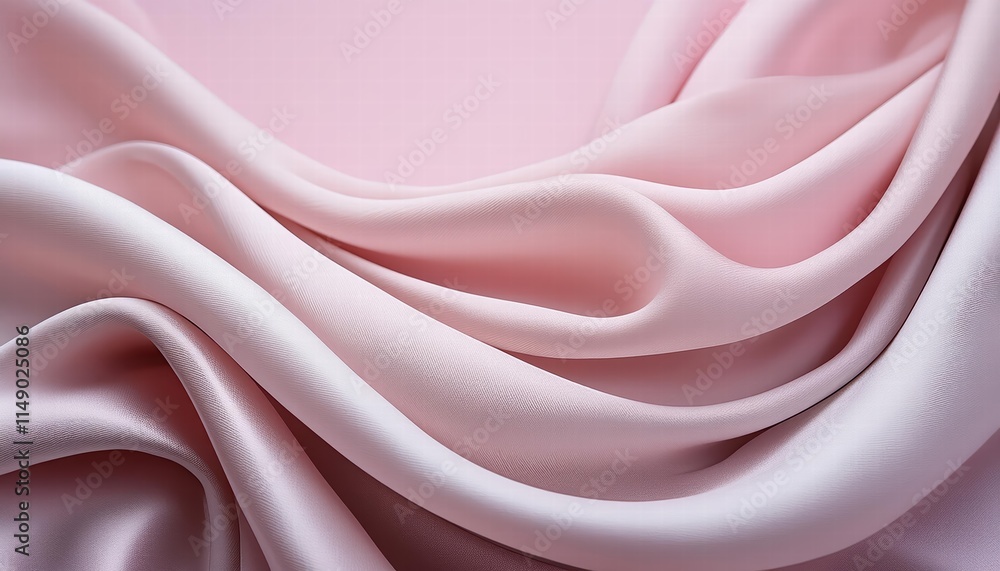 Poster elegant soft pink background with flowing fabric design a serene and calming visual experience for c