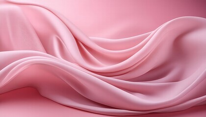 Soft Pink Background with Elegant Flowing Fabric Design Perfect for Romantic Themes, Invitations, and Backgrounds