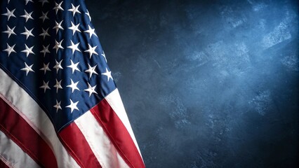 Dignified American Flag on a Professional Gradient Background, Concept of celebrating Labor Day, US presidential election, Veterans day