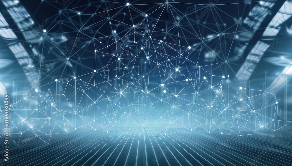 Poster abstract digital background a futuristic design for technological processes, neural networks, and in