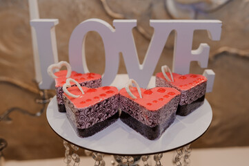 Deliciously Heartfelt Desserts Displayed Elegantly with a Love Theme