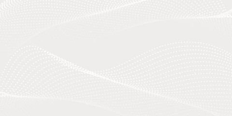 Dot white gray wave light technology texture background. Abstract big data digital concept.