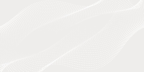Dot white gray wave light technology texture background. Abstract big data digital concept.