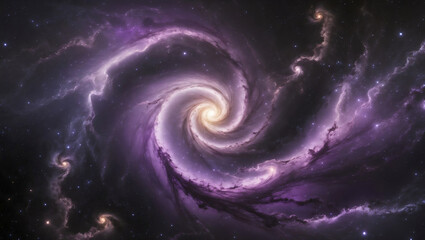 Swirling Galaxy With Luminous Core And Scattered Stars