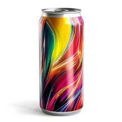 Fototapeta premium energy drink can isolated on white background 