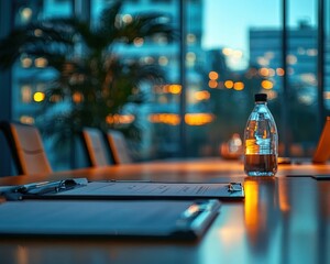 A bright boardroom with glowing digital planners helping strategists align project timelines under soft natural light