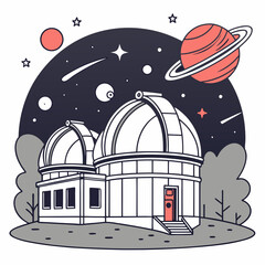 Naklejka premium space observatory