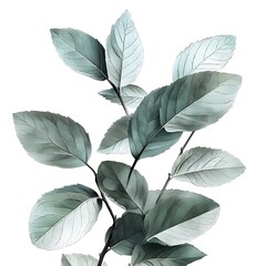 Obraz premium mint leaves isolated on white background