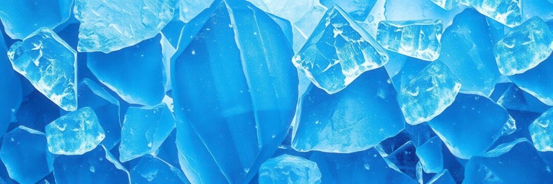 Abstract geometric pattern of blue ice texture with sharp angles and frozen crystal shapes, sharp angles, shapes