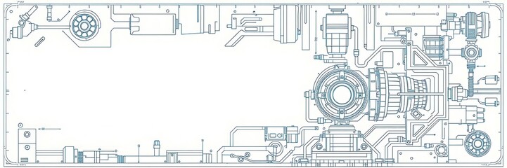 Obraz premium A high-tech blueprint effect generator machine displaying intricate digital patterns, design, digital, high-tech