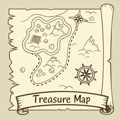 pirate map with treasure