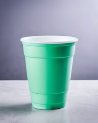 Plastic cup, advertising, design, illustration, minimalist.