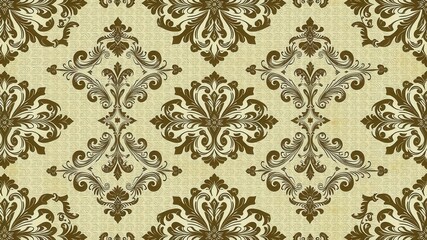 Elegant and intricate damask pattern design with seamless repeat for luxurious wallpaper, seamless, interior design, textile
